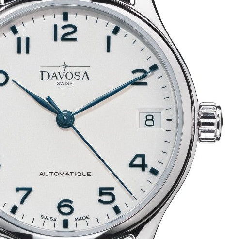 Classic Vegan Automatic Swiss-Made White Blue Executive Watch 16618816 Classic Davosa USA Official Distributor. Prices are Final. Tax & duties included.
