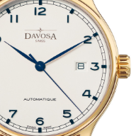 Classic Automatic Swiss-Made White Gold-Tone Executive Watch 16146411 Classic Davosa USA Official Distributor. Prices are Final. Tax & duties included.