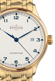 Classic Automatic Swiss-Made White Gold-Tone Executive Watch 16146411 Classic Davosa USA Official Distributor. Prices are Final. Tax & duties included.
