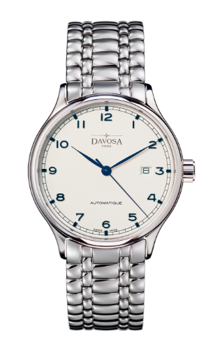Classic Automatic Swiss-Made White Blue Executive Watch 16145611 Classic Davosa USA Official Distributor. Prices are Final. Tax & duties included.