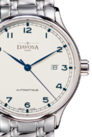 Classic Automatic Swiss-Made White Blue Executive Watch 16145611 Classic Davosa USA Official Distributor. Prices are Final. Tax & duties included.