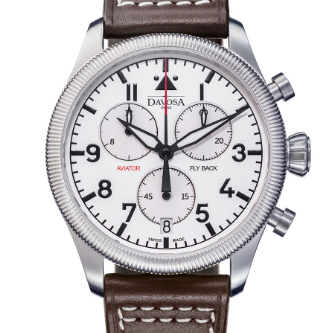 Aviator Fly Back Quartz Chronograph White Men's Pilot Watch 16249915 Pilot Davosa USA Official Distributor. Prices are Final. Tax & duties included.