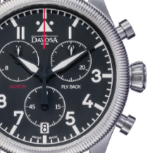 Aviator Fly Back Quartz Chronograph Black Men's Pilot Watch 16249955 Pilot Davosa USA Official Distributor. Prices are Final. Tax & duties included.