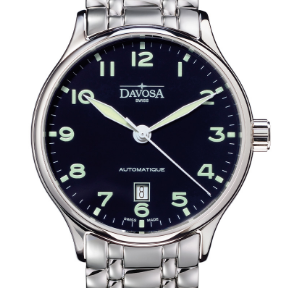 Classic Automatic Swiss-Made Blue Executive Watch 16145650 Classic Davosa USA Official Distributor. Prices are Final. Tax & duties included.