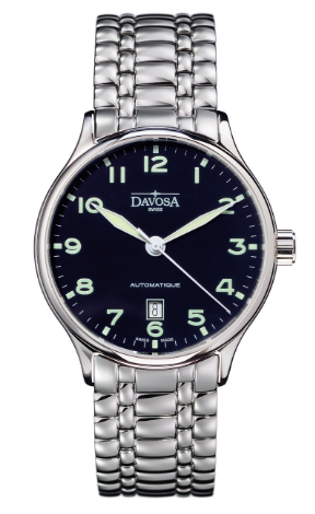 Classic Automatic Swiss-Made Blue Executive Watch 16145650 Classic Davosa USA Official Distributor. Prices are Final. Tax & duties included.