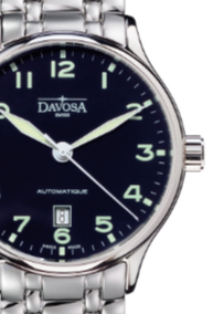 Classic Automatic Swiss-Made Blue Executive Watch 16145650 Classic Davosa USA Official Distributor. Prices are Final. Tax & duties included.