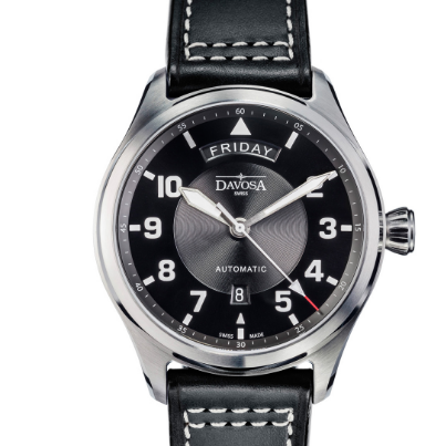 Newton Day-Date Automatic 44mm Black Black Pilot Watch 16158555 Pilot Davosa USA Official Distributor. Prices are Final. Tax & duties included.