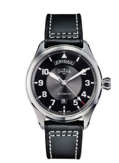 Newton Day-Date Automatic 44mm Black Black Pilot Watch 16158555 Pilot Davosa USA Official Distributor. Prices are Final. Tax & duties included.