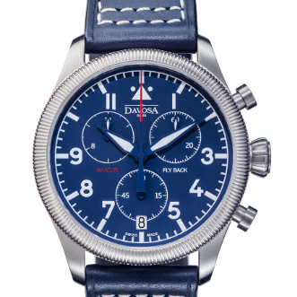 Aviator Fly Back Quartz Chronograph Blue Men's Pilot Watch 16249945 Pilot Davosa USA Official Distributor. Prices are Final. Tax & duties included.