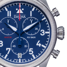 Aviator Fly Back Quartz Chronograph Blue Men's Pilot Watch 16249945 Pilot Davosa USA Official Distributor. Prices are Final. Tax & duties included.