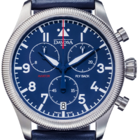 Aviator Fly Back Quartz Chronograph Blue Men's Pilot Watch 16249945 Pilot Davosa USA Official Distributor. Prices are Final. Tax & duties included. 42mm Blue Leather