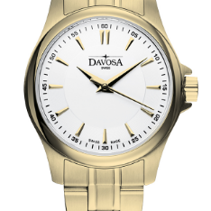 Classic Quartz Swiss-Made Gold-Tone Executive Watch 16858915 Classic Davosa USA Official Distributor. Prices are Final. Tax & duties included.