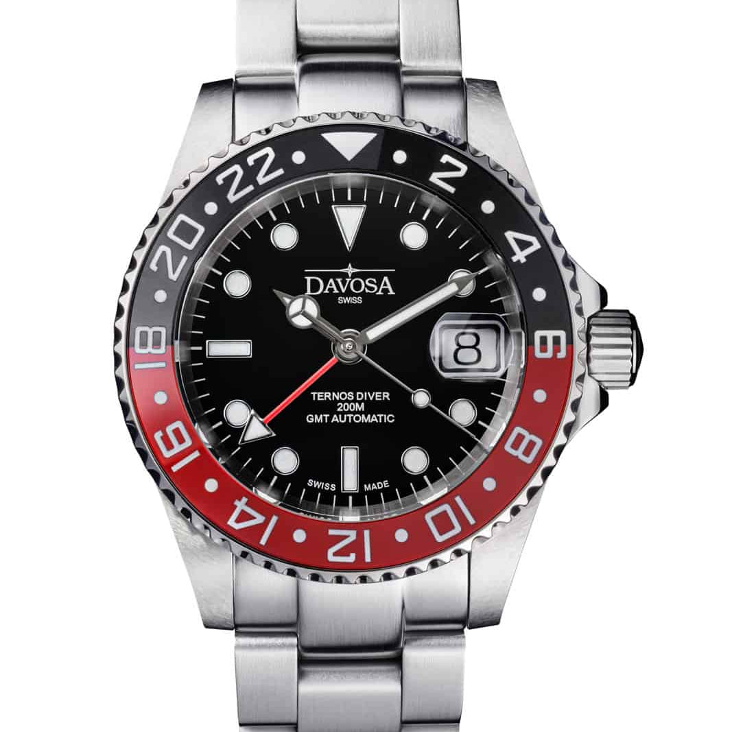 Ternos Ceramic Automatic GMT Black Red Diving Watch 16159090 GMT Davosa USA Official Distributor. Prices are Final. Tax & duties included.