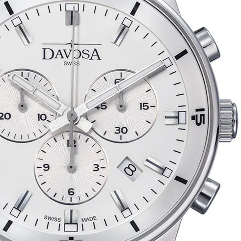 Vireo Quartz Chronograph Swiss-Made White Pilot Watch 16348115 Pilot Davosa USA Official Distributor. Prices are Final. Tax & duties included.