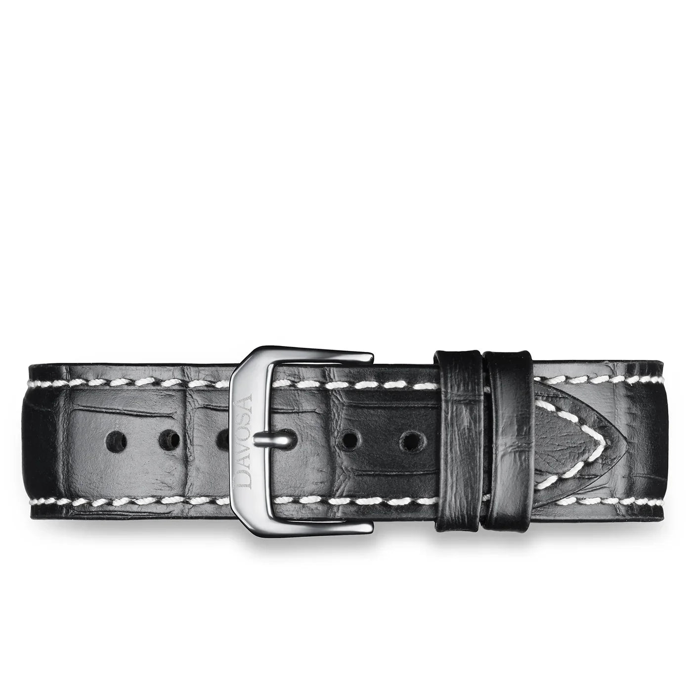 Davosa Calfskin Leather Black 18/20/22mm 169.456.55 Straps Davosa USA Official Distributor. Prices are Final. Tax & duties included. 18mm Black Leather