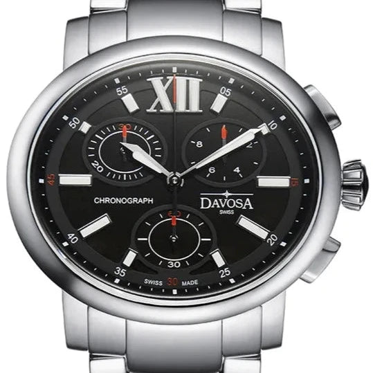 Oval Edition Quartz Chronograph Black Ladies Watch 16857855 Ladies Davosa USA Official Distributor. Prices are Final. Tax & duties included. 38mm Black PentaLink