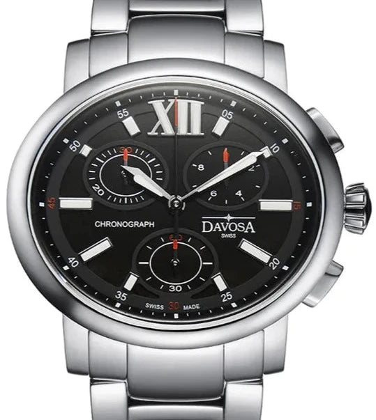 Oval Edition Quartz Chronograph Black Ladies Watch 16857855 Ladies Davosa USA Official Distributor. Prices are Final. Tax & duties included. 38mm Black PentaLink