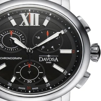 Oval Edition Quartz Chronograph Black Ladies Watch 16857855 Ladies Davosa USA Official Distributor. Prices are Final. Tax & duties included.