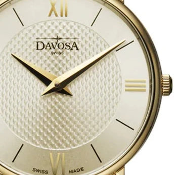 Pianos II Quartz PVD Swiss-Made Guilloche Silver Gold Ladies Watch 16858235 Ladies Davosa USA Official Distributor. Prices are Final. Tax & duties included.