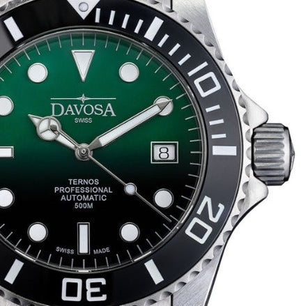 Ternos Professional Automatic 500m Green Black Diving Watch 16155975 Diver Davosa USA Official Distributor. Prices are Final. Tax & duties included.