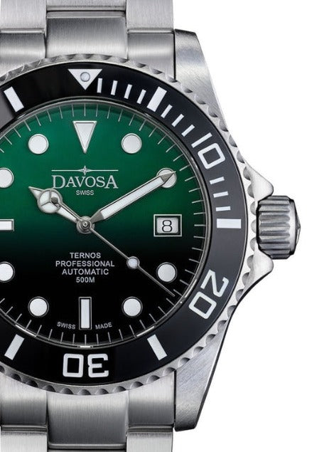 Ternos Professional Automatic 500m Green Black Diving Watch 16155975 Diver Davosa USA Official Distributor. Prices are Final. Tax & duties included.