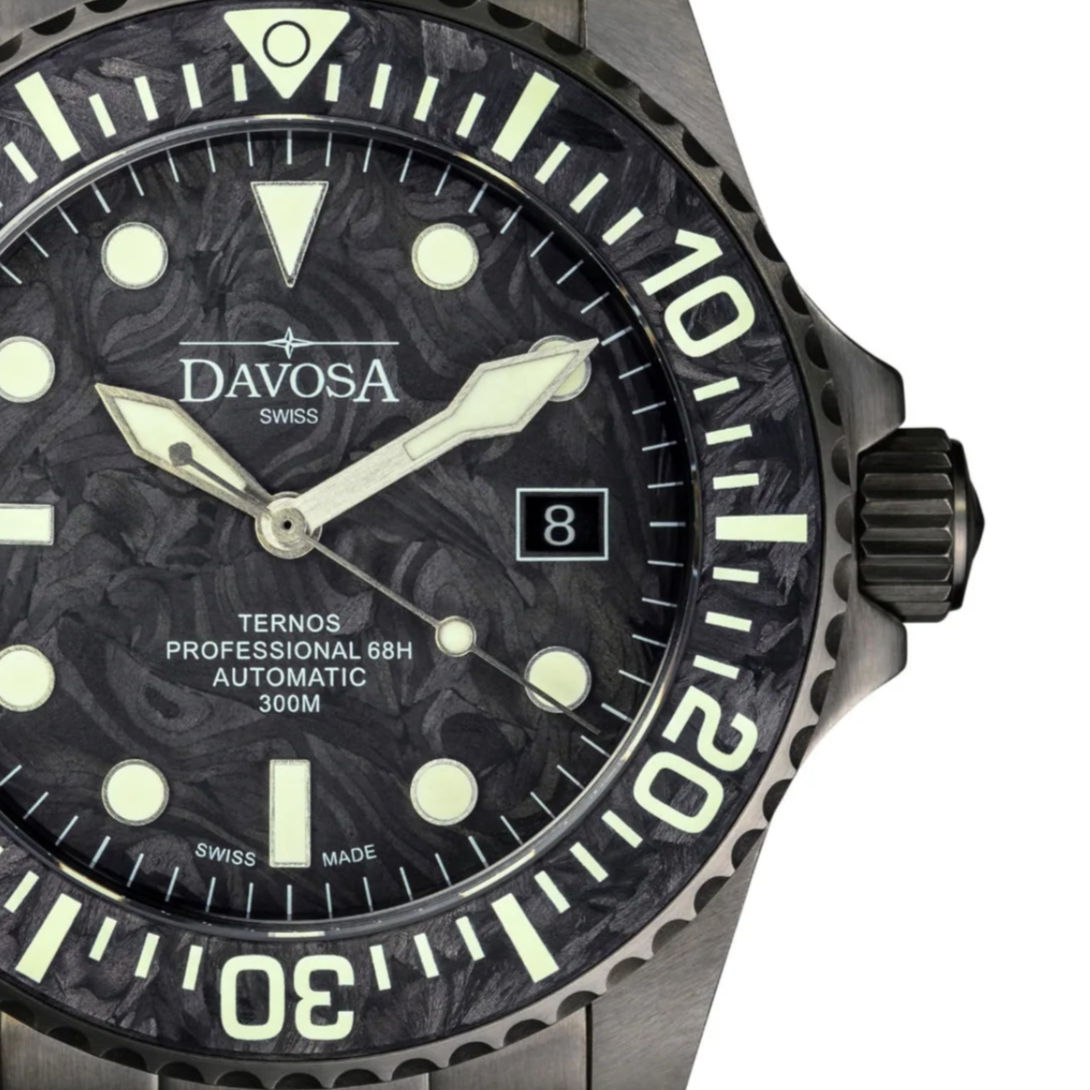 Ternos Professional 68h Carbon 300m Diving Watch 16153950 Limited Edition Diver Davosa USA Official Distributor. Prices are Final. Tax & duties included.