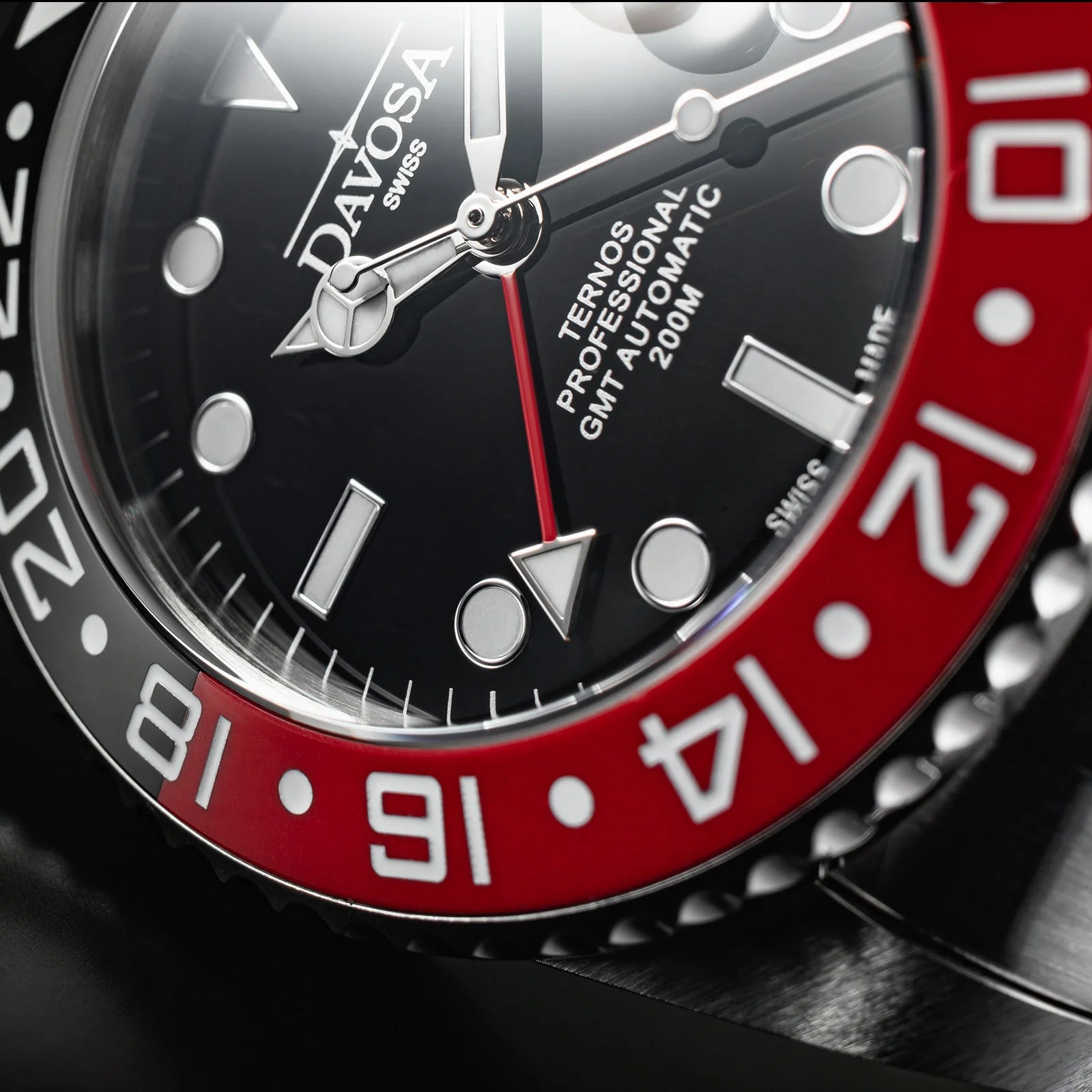 Ternos Professional Automatic 200m GMT Black Red Diving Watch 16157190 GMT Davosa USA Official Distributor. Prices are Final. Tax & duties included.