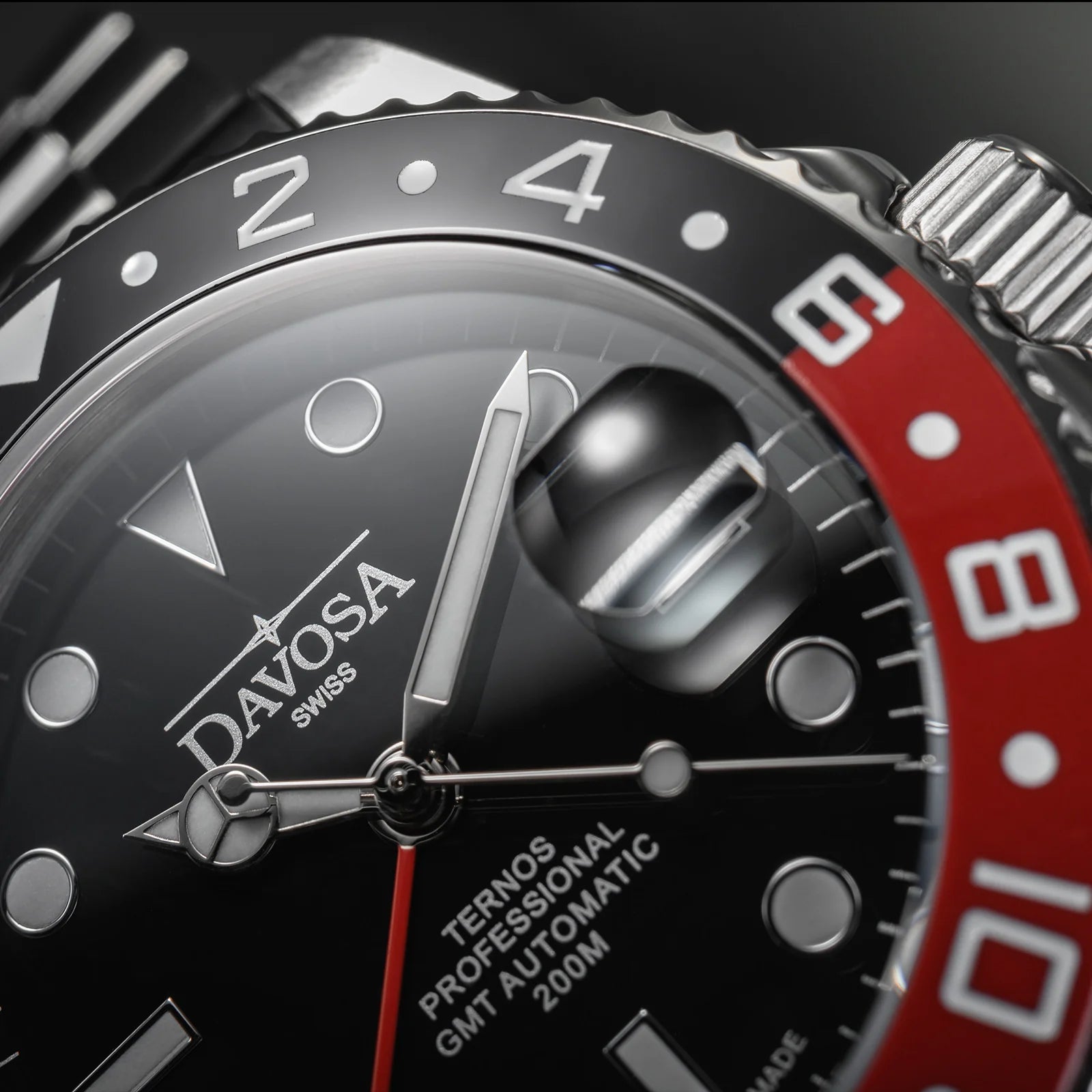 Ternos Professional Automatic 200m GMT Black Red Diving Watch 16157190 GMT Davosa USA Official Distributor. Prices are Final. Tax & duties included.