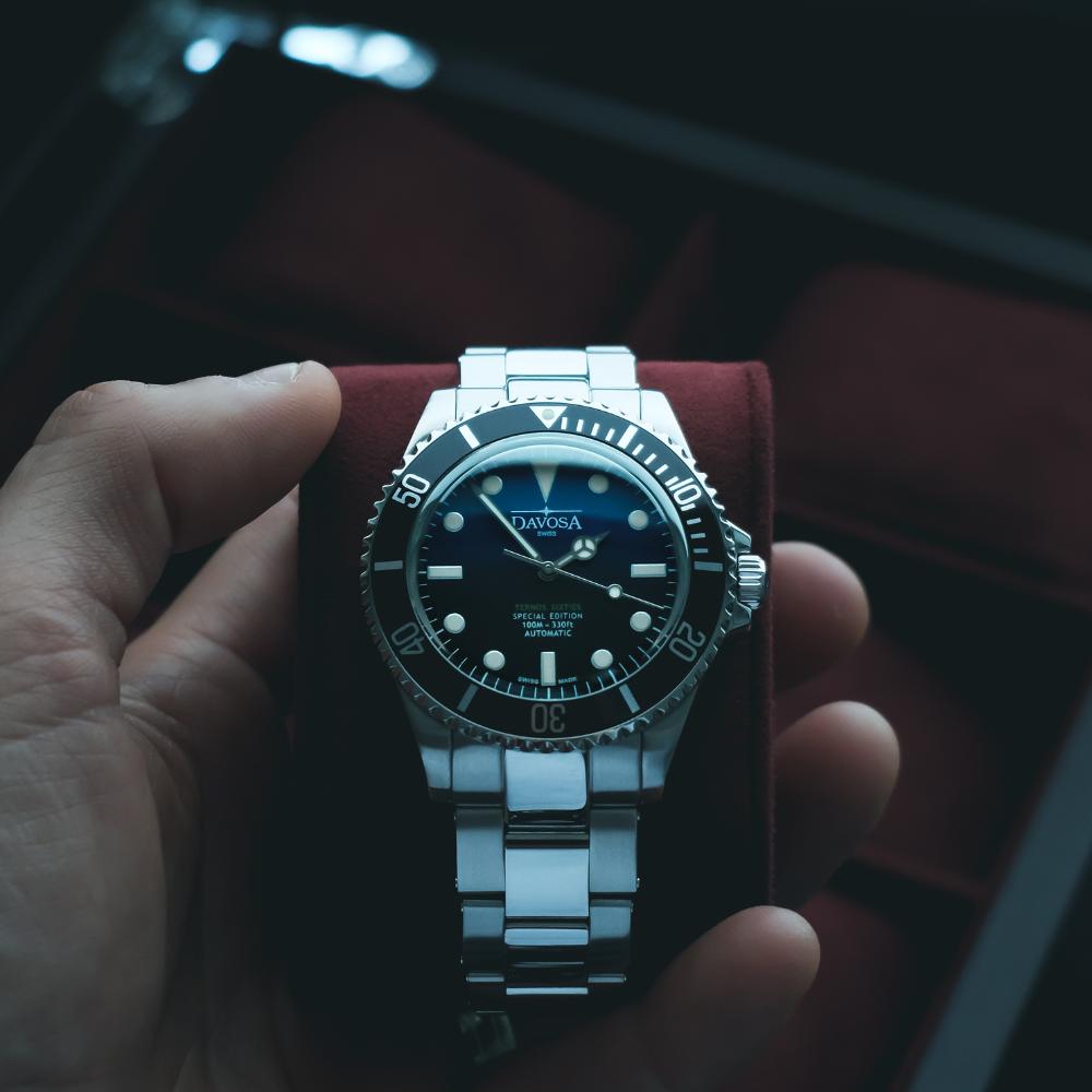 Ternos Sixties Seahorse Swiss-Made 40mm Faded Blue Sapphire Crystal Unisex Wristwatch 16152590 Special US Edition 100 units only Diver Davosa USA Official Distributor. Prices are Final. Tax & duties included.