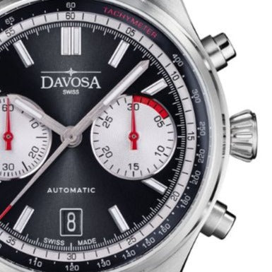 Newton Automatic Chronograph Black Black Pilot Rally Watch 161.536.55 Limited Edition Pilot Davosa USA Official Distributor. Prices are Final. Tax & duties included. 42mm Black-White PentaLink