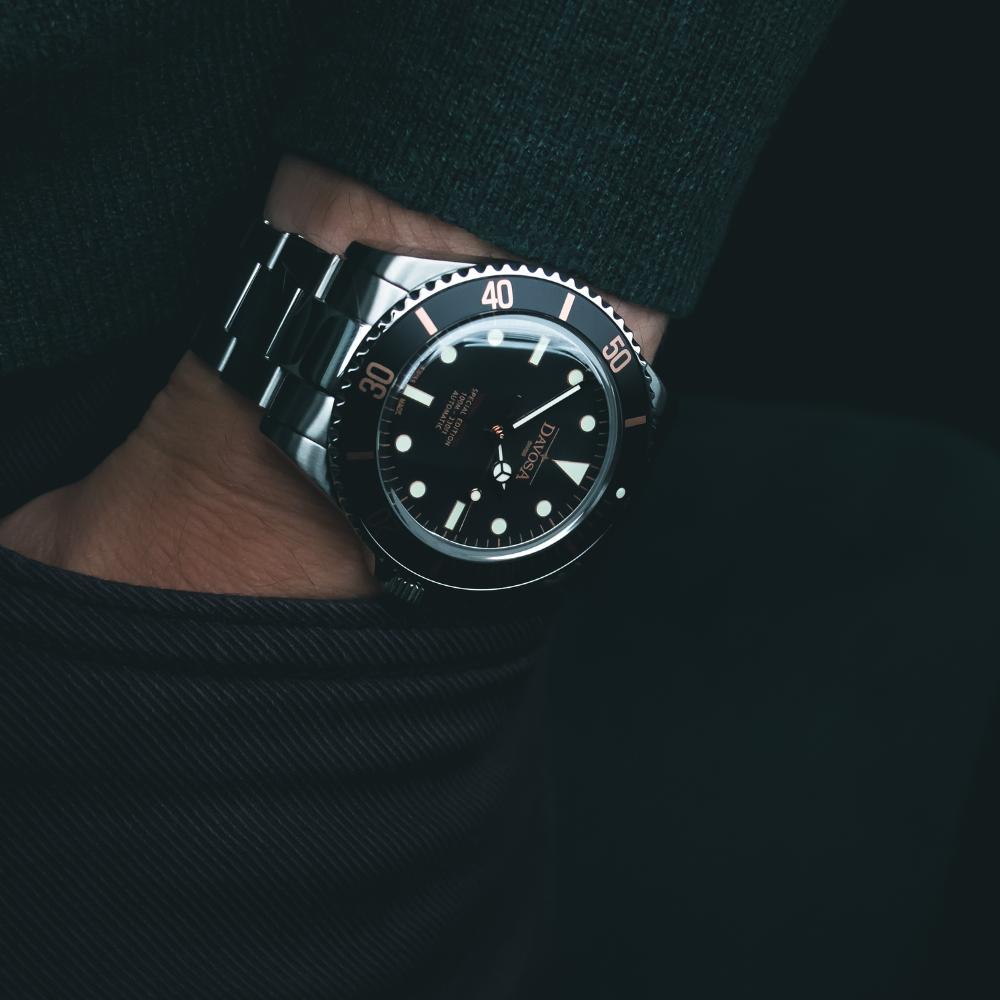 Ternos Sixties Seahorse Swiss-Made 40mm Golden touch Sapphire Crystal Unisex Wristwatch 16152591 Special US Edition 100 units only Diver Davosa USA Official Distributor. Prices are Final. Tax & duties included.