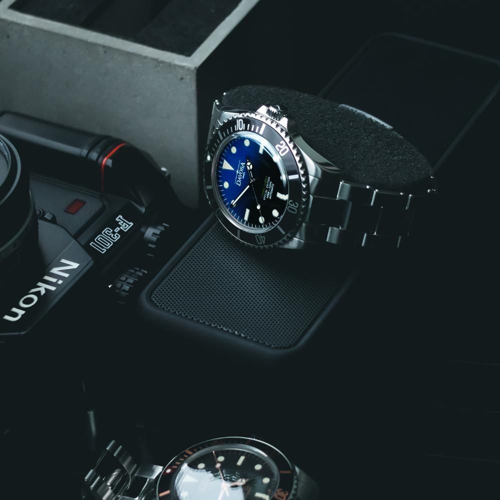 Ternos Sixties Seahorse Swiss-Made 40mm Faded Blue Sapphire Crystal Unisex Wristwatch 16152590 Special US Edition 100 units only Diver Davosa USA Official Distributor. Prices are Final. Tax & duties included.