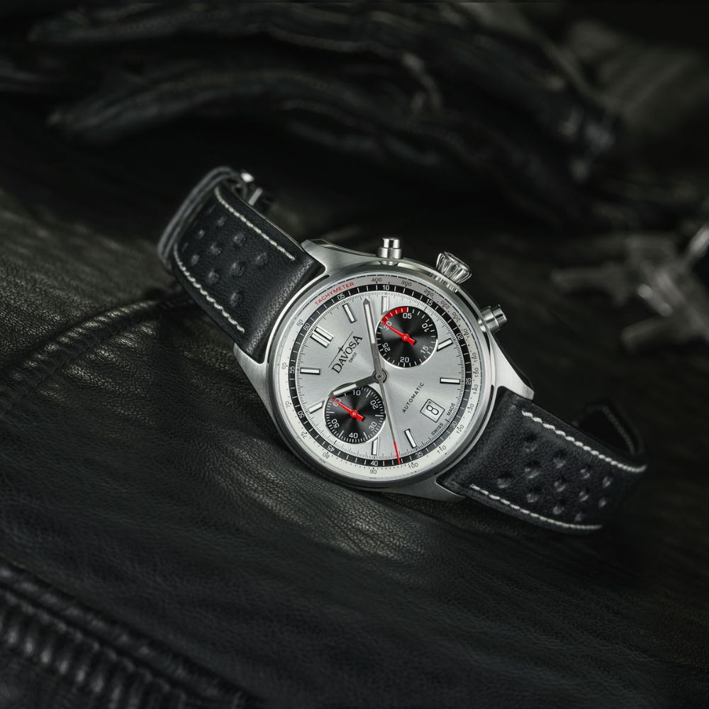 Newton Automatic Chronograph Silver Black Pilot Rally Watch 16153615 Limited Edition Pilot Davosa USA Official Distributor. Prices are Final. Tax & duties included.