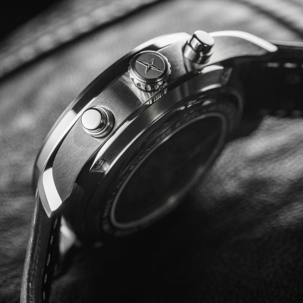 Newton Automatic Chronograph Black Black Pilot Rally Watch 161.536.55 Limited Edition Pilot Davosa USA Official Distributor. Prices are Final. Tax & duties included.