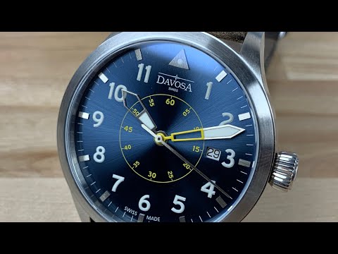 Neoteric Automatic Swiss-Made Black Red Pilot Watch 16156556 Pilot Davosa USA Official Distributor. Prices are Final. Tax & duties included.