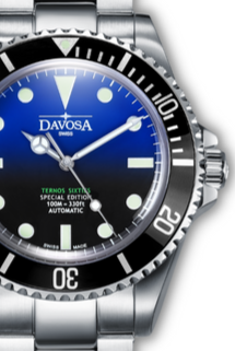 Ternos Sixties Seahorse Swiss-Made 40mm Faded Blue Sapphire Crystal Unisex Wristwatch 16152590 Special US Edition 100 units only Diver Davosa USA Official Distributor. Prices are Final. Tax & duties included.