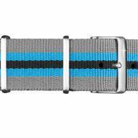 Davosa Nylon Strap Grey Blue Black 22mm 169.498.40 Straps Davosa USA Official Distributor. Prices are Final. Tax & duties included. 22mm Gray Nylon