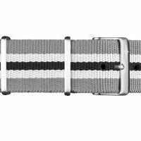 Davosa Nylon Strap Grey White Black 22mm 169.498.20 Straps Davosa USA Official Distributor. Prices are Final. Tax & duties included. 20mm Gray Nylon