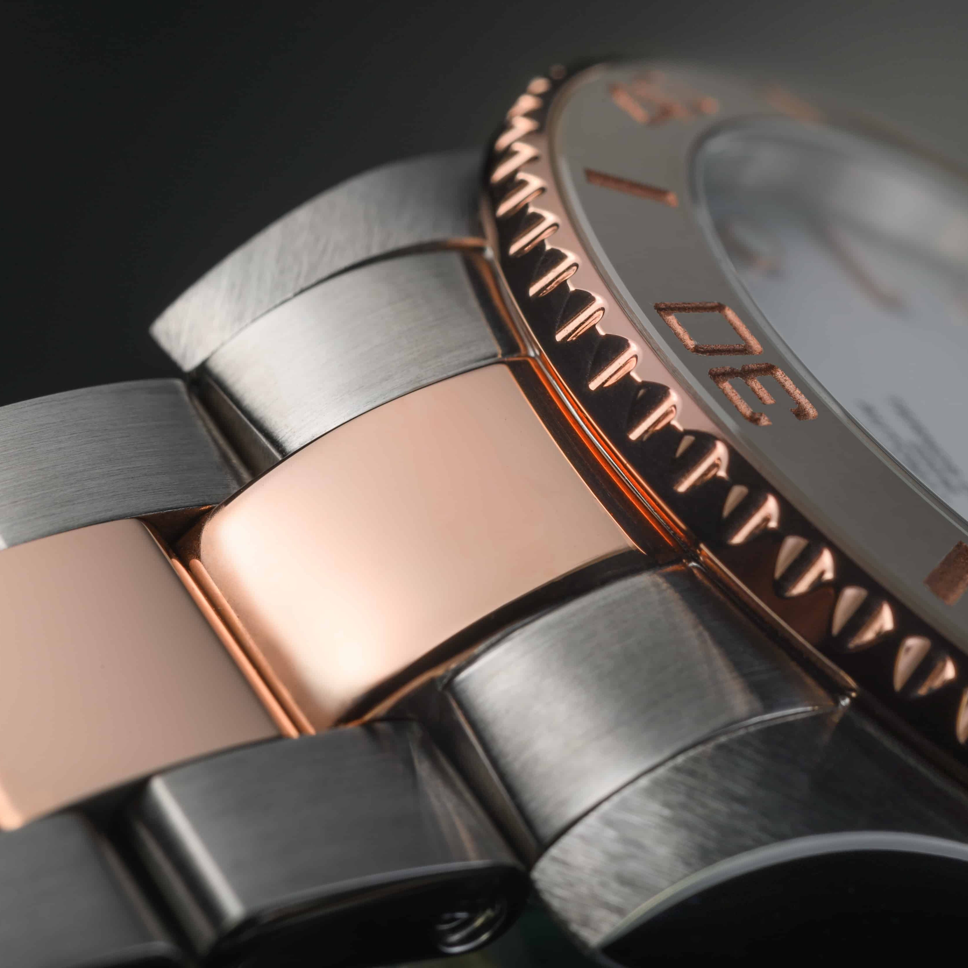 Ternos Medium Automatic 200m White Dial Two Tone Rose Gold Diver Watch 16619620 Diver Davosa USA Official Distributor. Prices are Final. Tax & duties included.