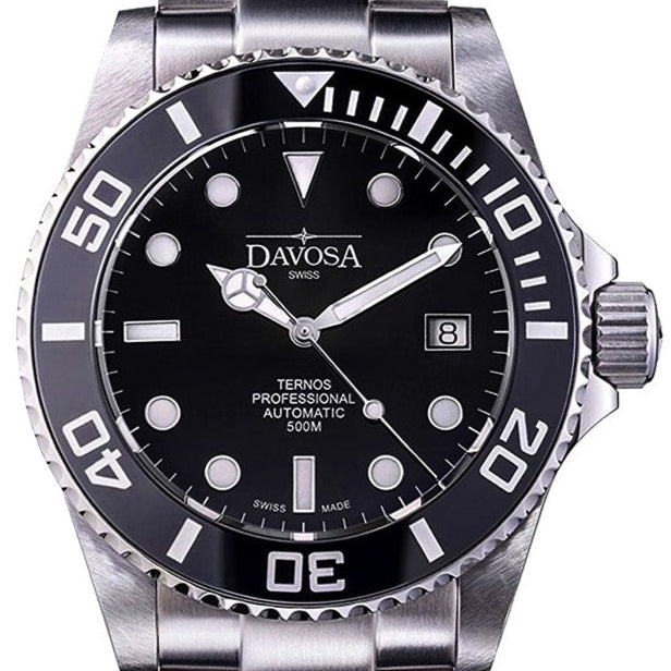Ternos Professional Automatic 500m Black Diving Watch 16155950 Diver Davosa USA Official Distributor. Prices are Final. Tax & duties included.
