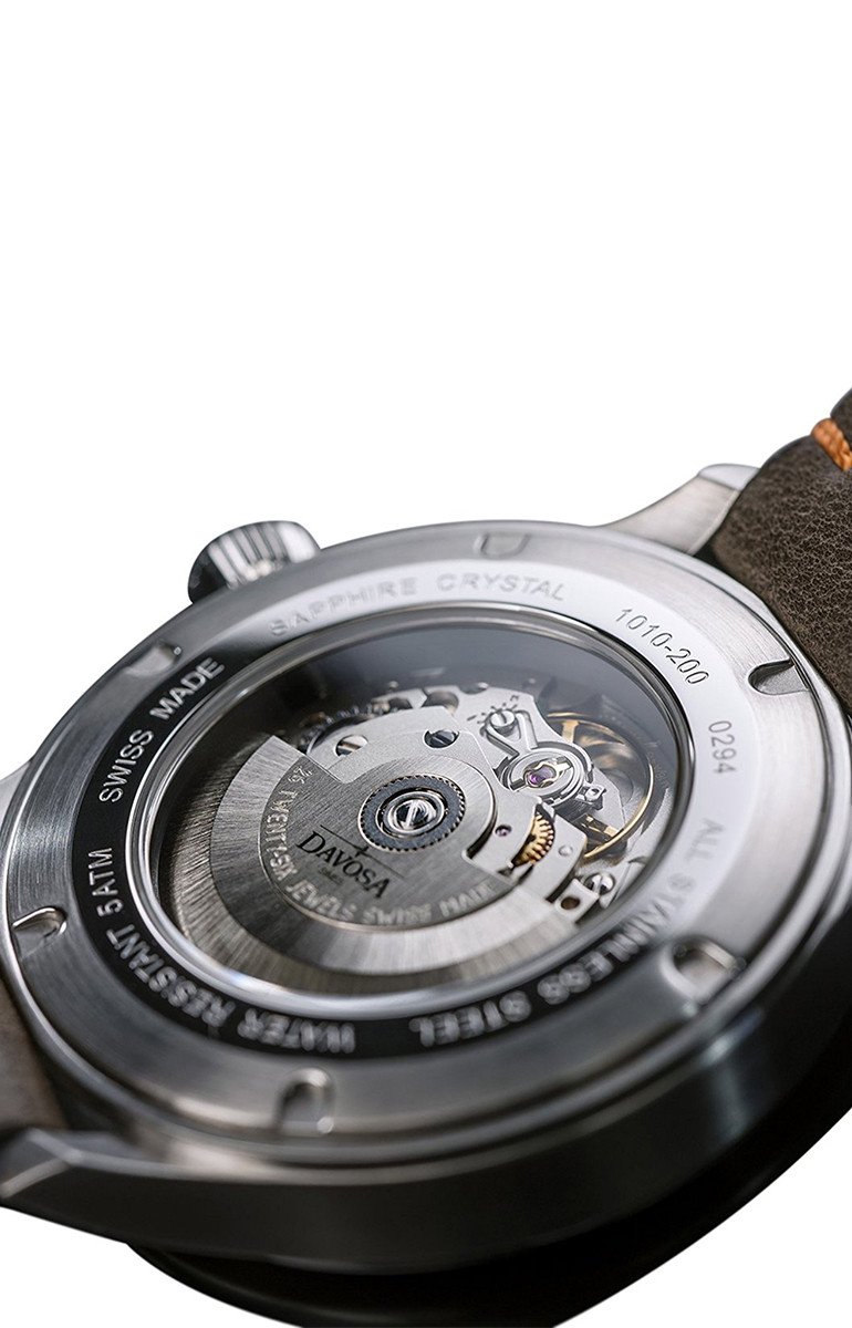 Neoteric Automatic Swiss-Made Brown Gray Pilot Watch 16156596 Pilot Davosa USA Official Distributor. Prices are Final. Tax & duties included.