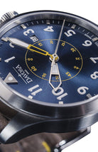 Neoteric Automatic Swiss-Made Blue Yellow Pilot Watch 16156546 Pilot Davosa USA Official Distributor. Prices are Final. Tax & duties included.