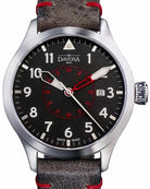 Neoteric Automatic Swiss-Made Black Red Pilot Watch 16156556 Pilot Davosa USA Official Distributor. Prices are Final. Tax & duties included. 42mm Black-Red Leather