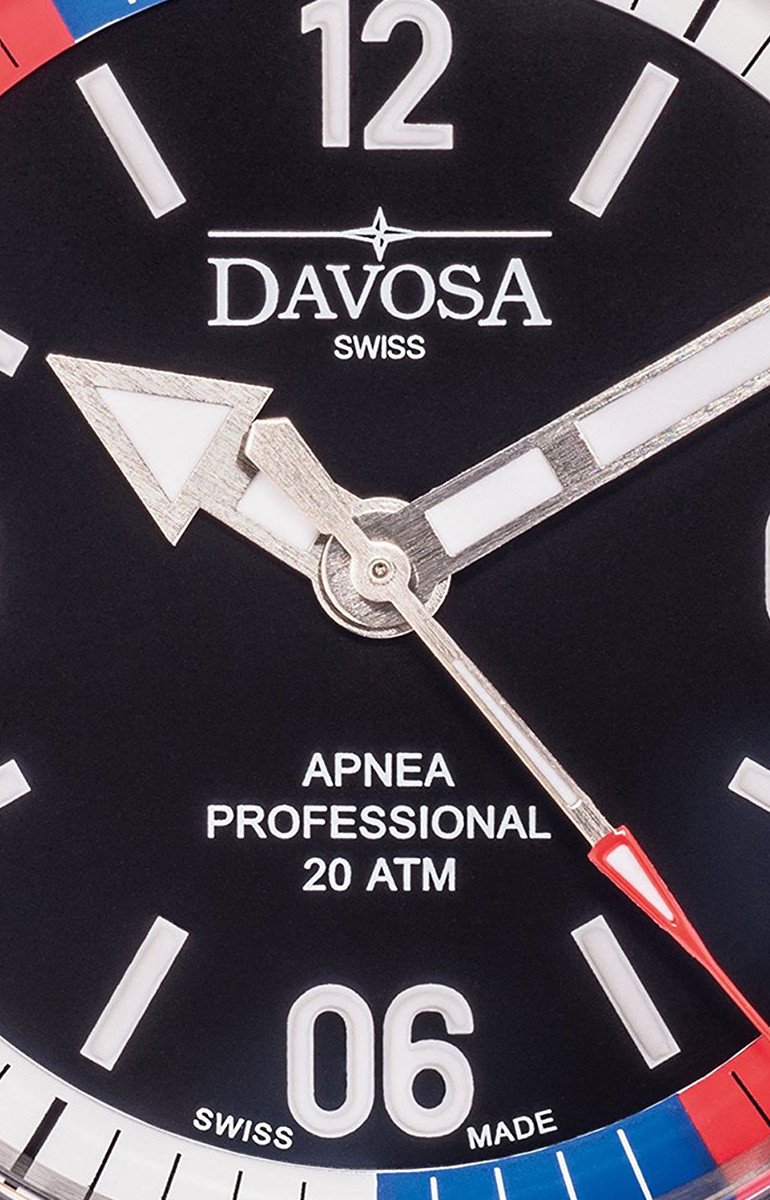 Apnea Pro Automatic Swiss-Made 200m Men's Diver watch 16156955 Diver Davosa USA Official Distributor. Prices are Final. Tax & duties included.