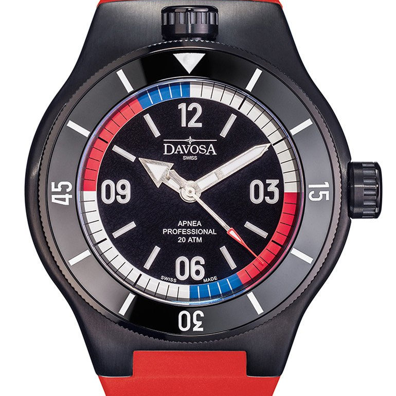 Apnea Pro Automatic Swiss-Made 200m Men's Diver watch 16157055 Diver Davosa USA Official Distributor. Prices are Final. Tax & duties included.
