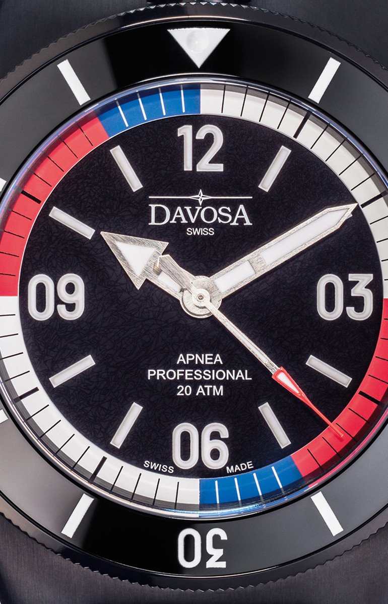 Apnea Pro Automatic Swiss-Made 200m Men's Diver watch 16157055 Diver Davosa USA Official Distributor. Prices are Final. Tax & duties included.