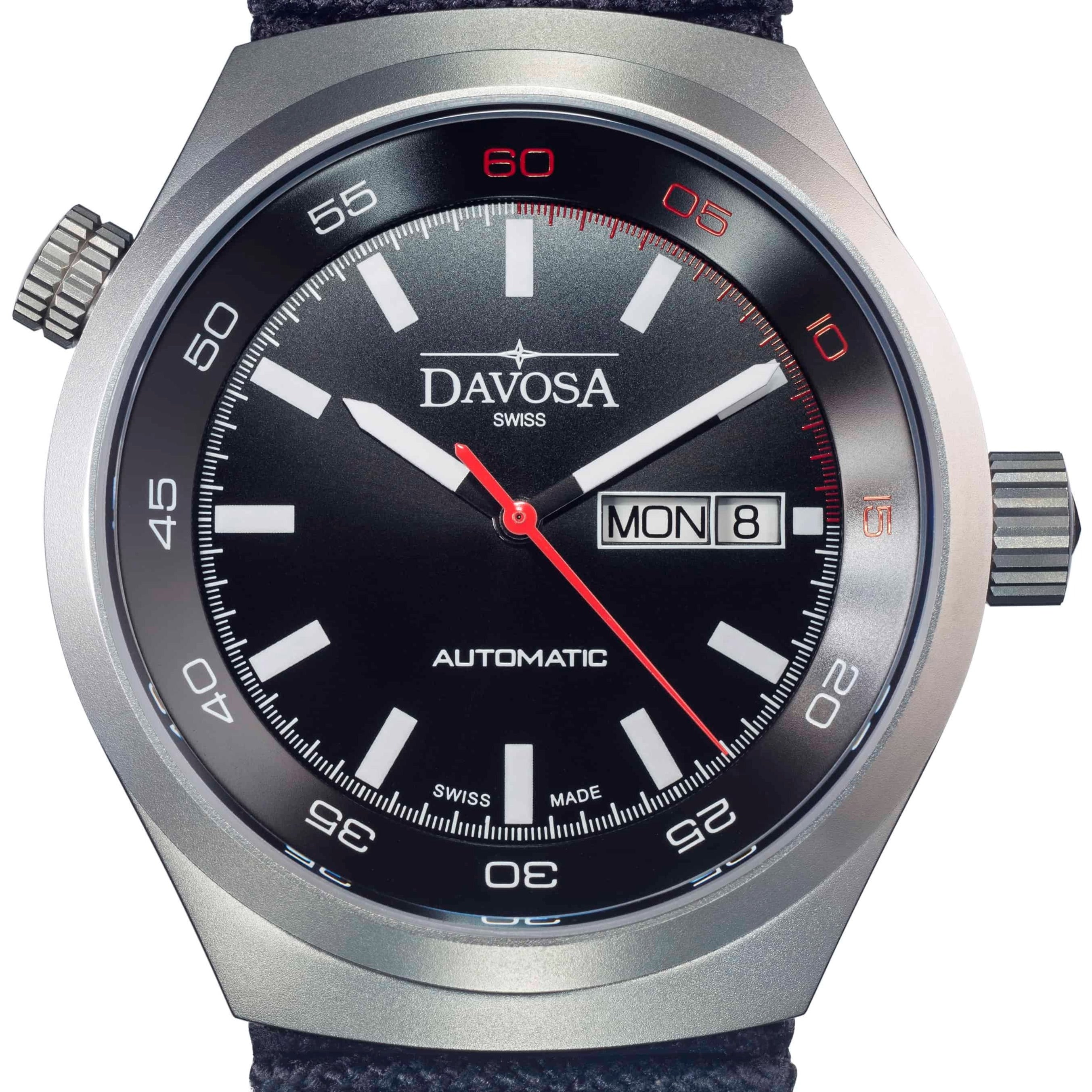 Trailmaster Automatic Swiss-Made Black Red Performance Watch 16151855 Performance Davosa USA Official Distributor. Prices are Final. Tax & duties included. 42mm Black Leather