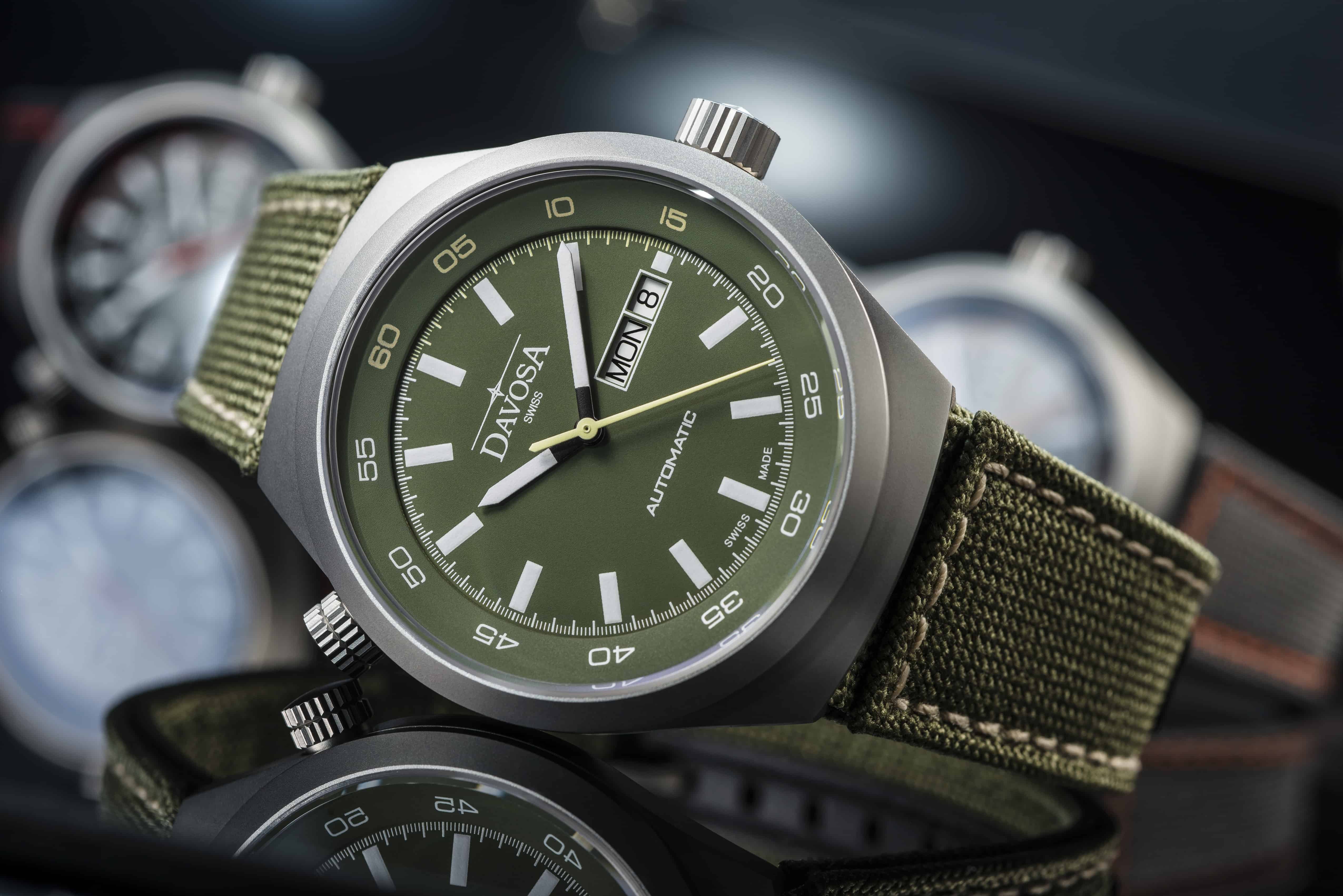 Trailmaster Automatic Swiss-Made Green Performance Watch 16151875 Performance Davosa USA Official Distributor. Prices are Final. Tax & duties included.