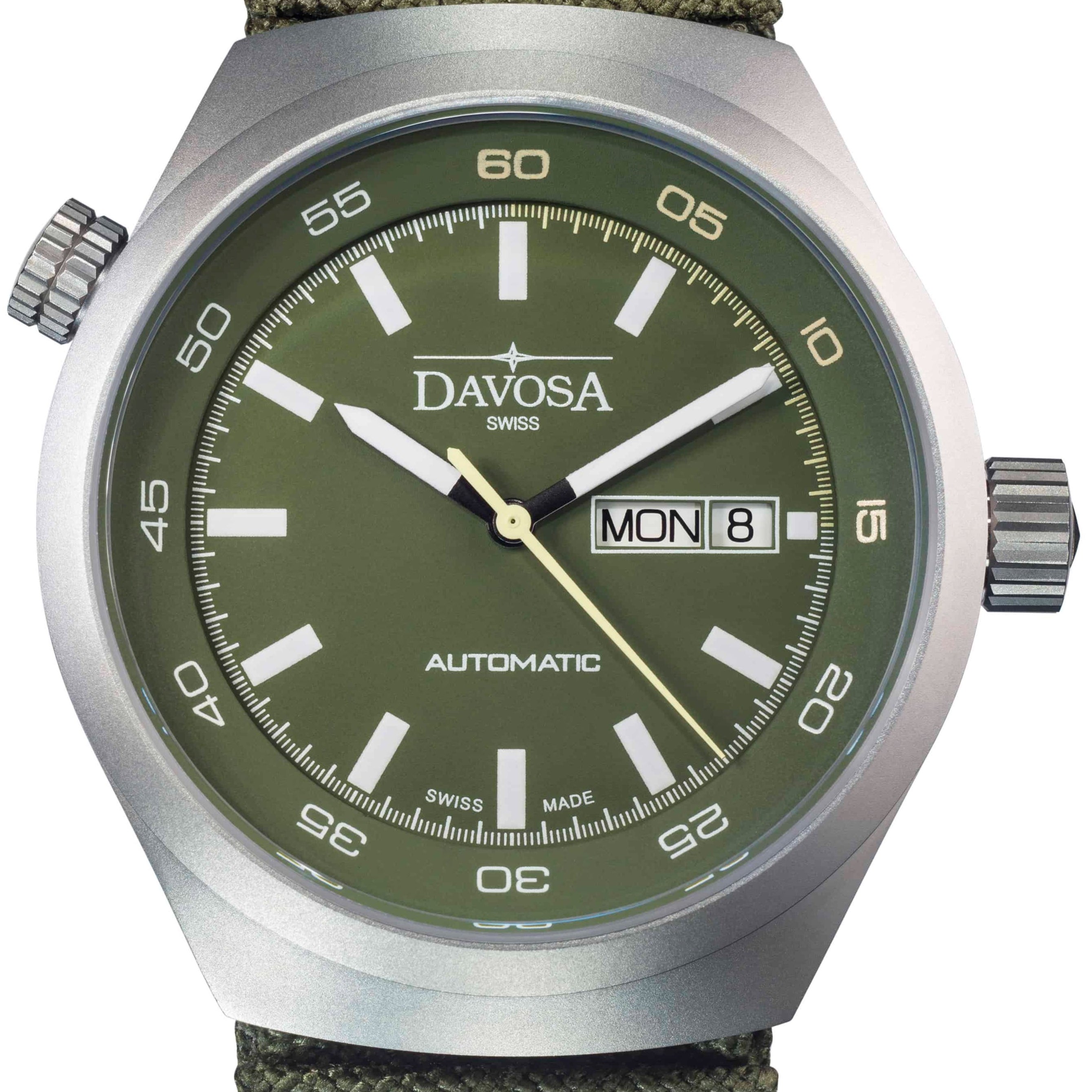 Trailmaster Automatic Swiss-Made Green Performance Watch 16151875 Performance Davosa USA Official Distributor. Prices are Final. Tax & duties included. 42mm Green Leather