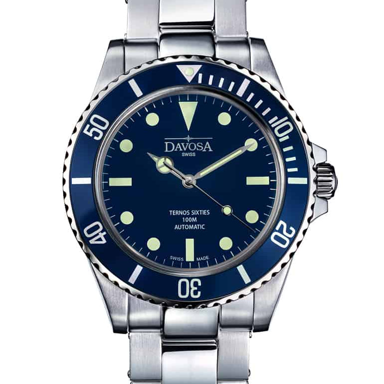 Ternos Sixties Automatic 100m Blue Diving Watch 16152540 Diver Davosa USA Official Distributor. Prices are Final. Tax & duties included.